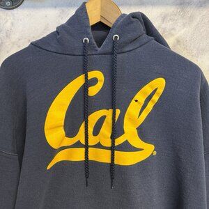 Vintage Cal Berkley University Hoodie Sweatshirt Mens XL Blue Golden Bears